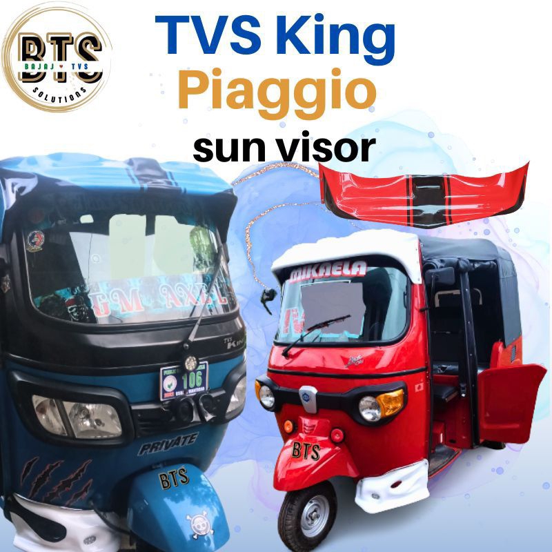 Sun Visor Tvs Kingpiaggio Glossy Paint Excellent Quality Fiber Visor