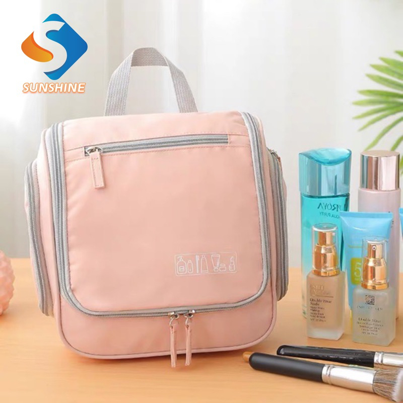 Sunshine Korean Travel Cosmetic Bag Waterproof Hanging Toiletry Bag Make Up Bag Organizer Wash Bag