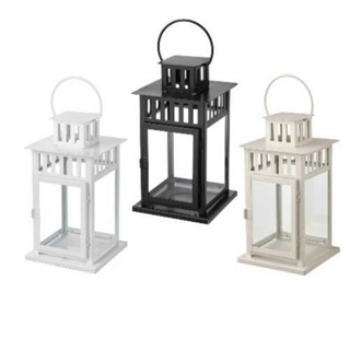 ENRUM Lantern f/tealight, indoor/outdoor, black, 8 ¾ - IKEA