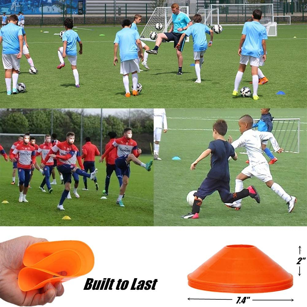 6pcs Football Training Logo Plate Flat Cones Marker Discs Bucket Sign ...