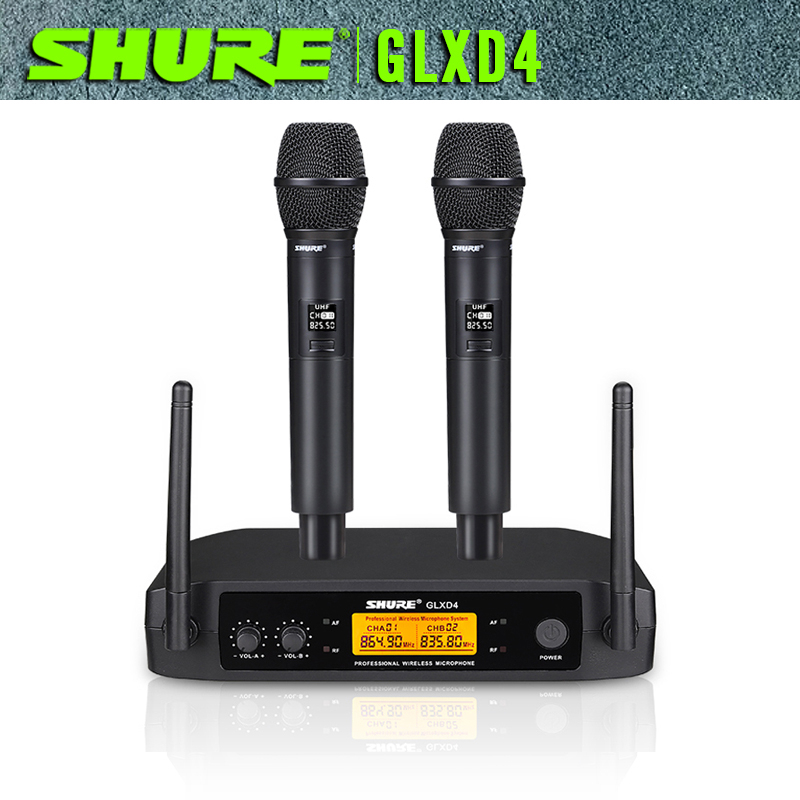 shure GLXD4 wireless microphone original branded Karaoke Mic UHF