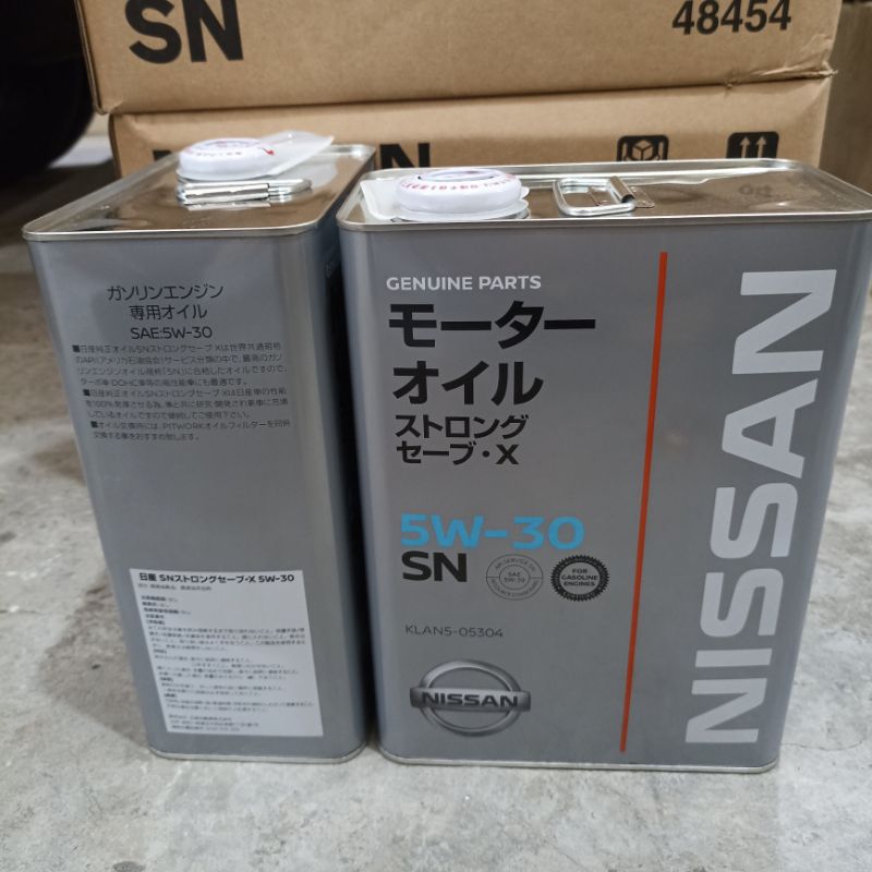 Nissan Motor Oil 5W30 SN Strong Save X (KLAN5-05304) 4L Gallon | Shopee ...
