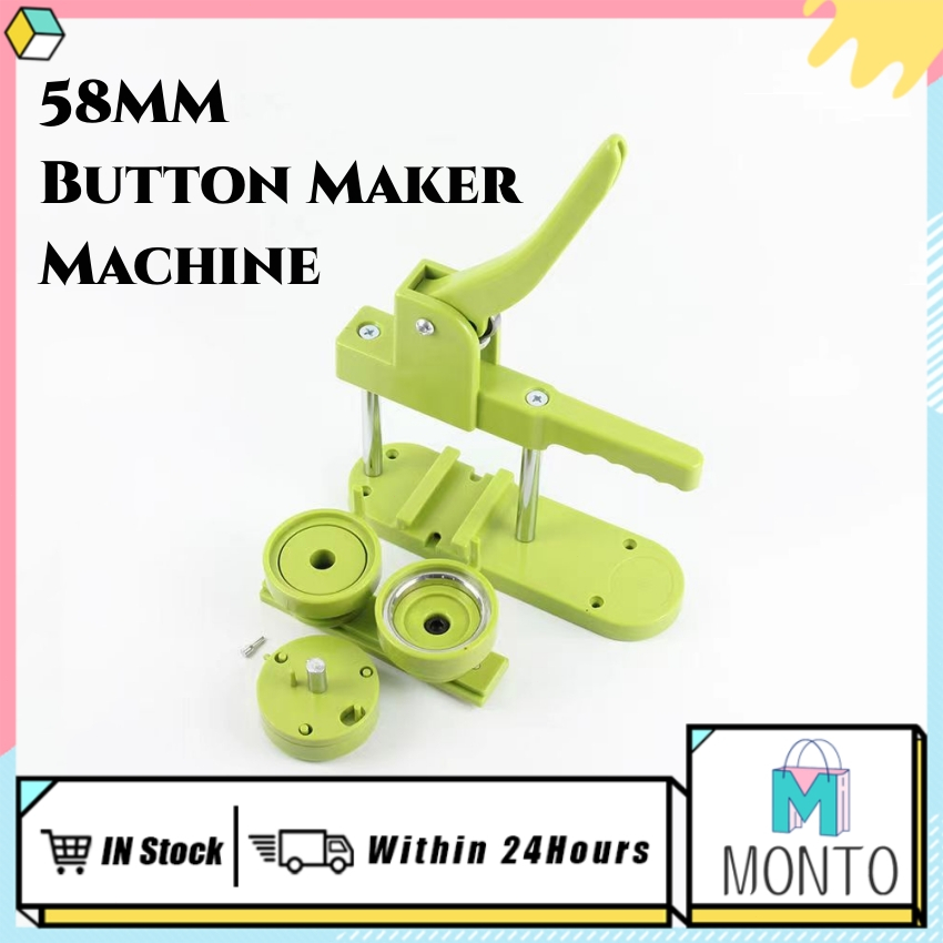 58mm (2.25in) DIY Pin Badge Maker Button Maker Machine Punch Press ...