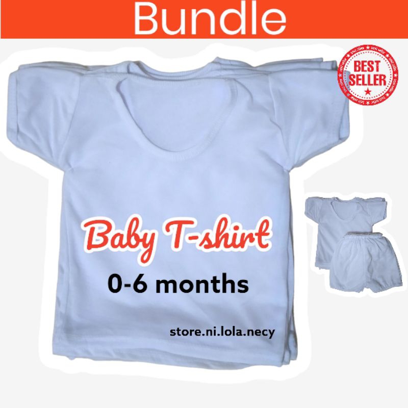 12PCS 6PCS Newborn Baby T Shirt for baby girl or boy 0 6 months Shopee Philippines