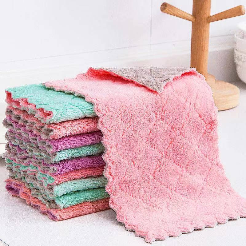 Microfiber Cloth Cleaning Rags Hand Washing Cloth Kitchen Towel ...