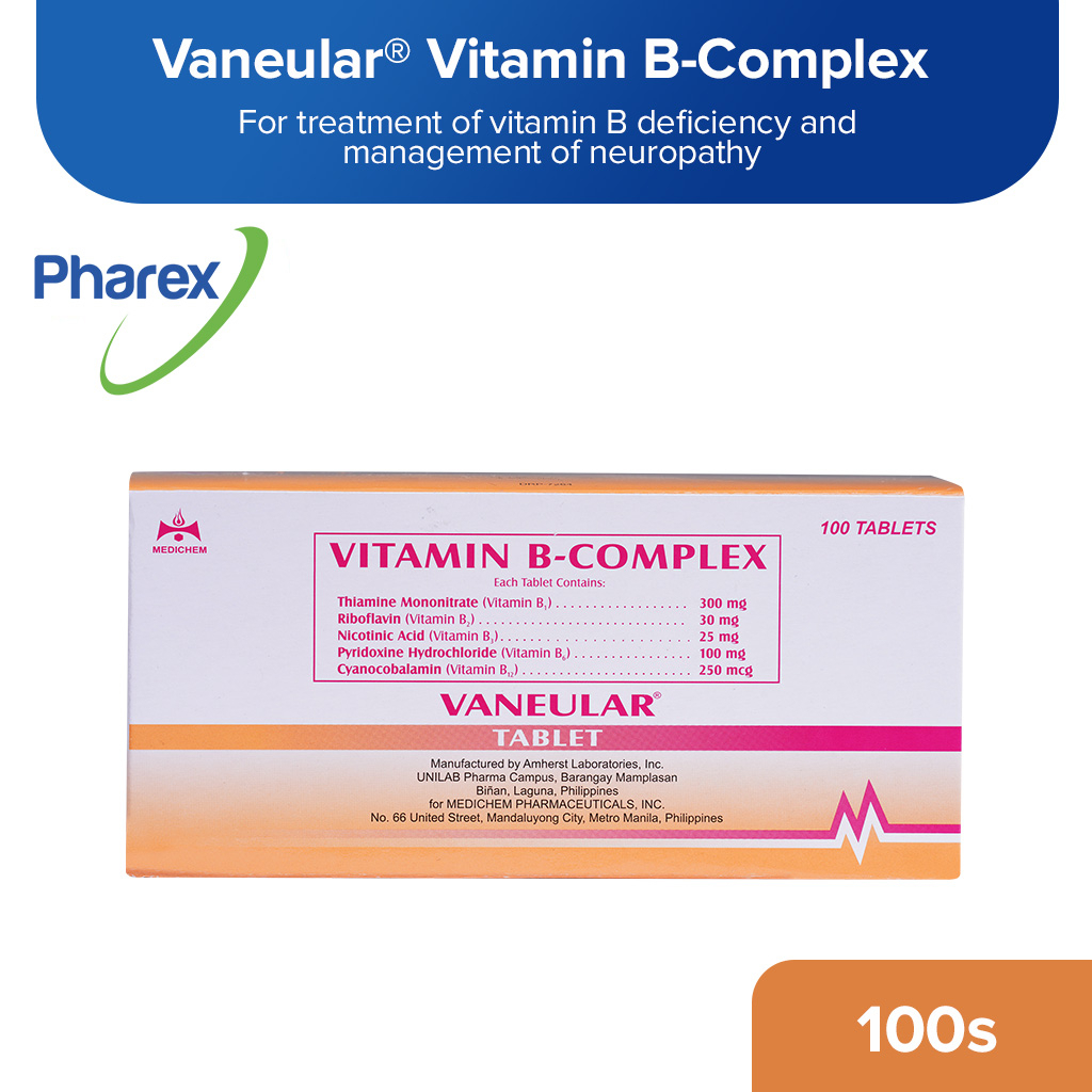 Vaneular 100 tablets (For treatment of vitamin B deficiency and management  of neuropathy)