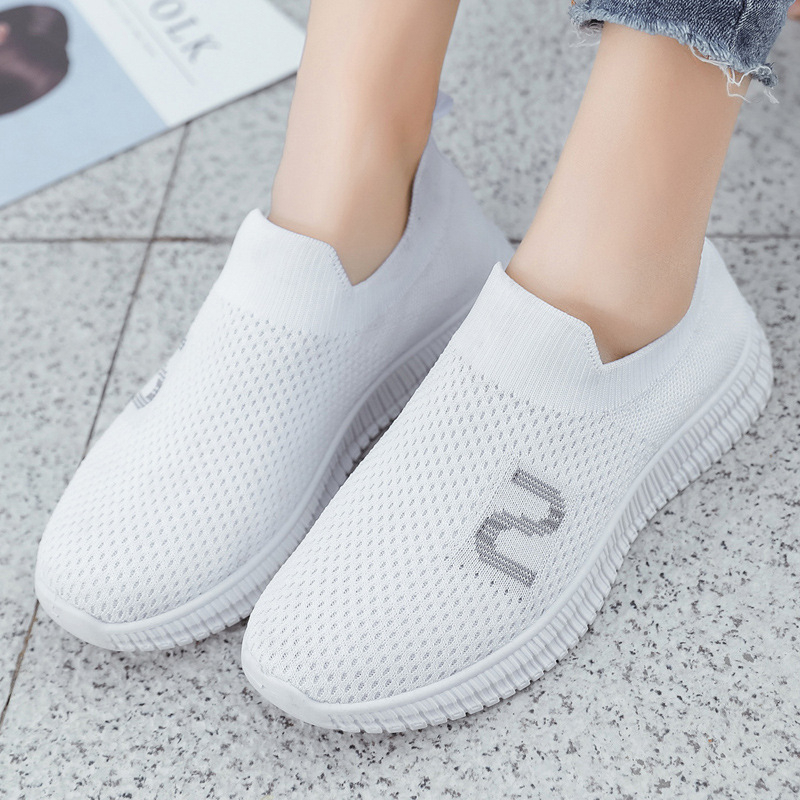 Fly Woven Leisure Rubber Nursing Shoes For Women Low Cut