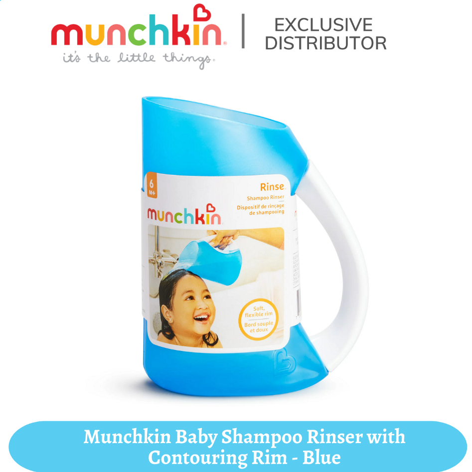 Munchkin Baby Shampoo Rinser with Contouring Rim Blue Shopee