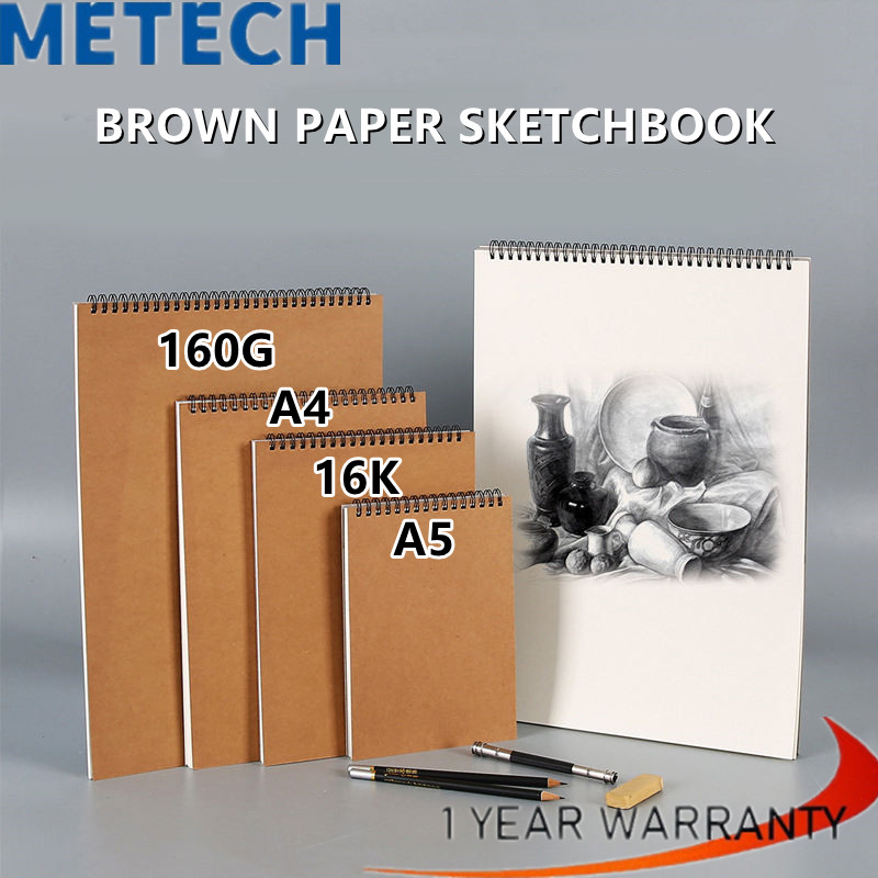 METECH Professional sketchbook Thick paper Spiral notebook Art school
