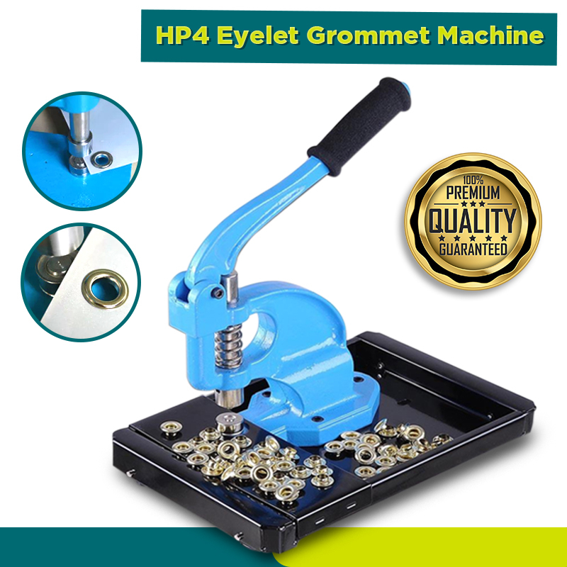 HP4 Grommet Machine w/ Rolling Stand & Flower Mold for Eyelet (Single