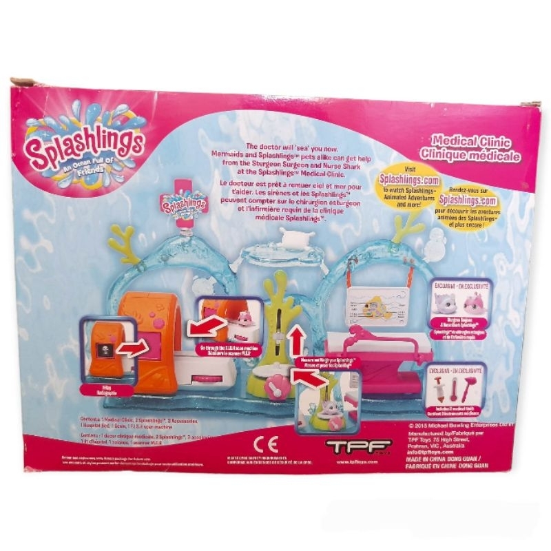 Splashlings Splashings Ocean Friends Mermaid Fish Toy Medical Clinic ...