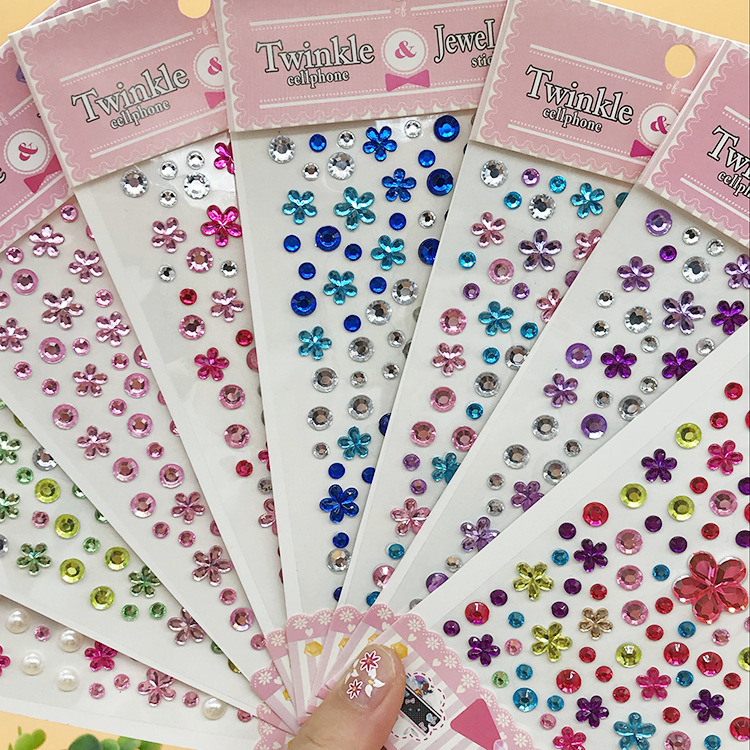 Self Adhesive Glitter Crystal Gems Jewels Diamond Sticker Rhinestone