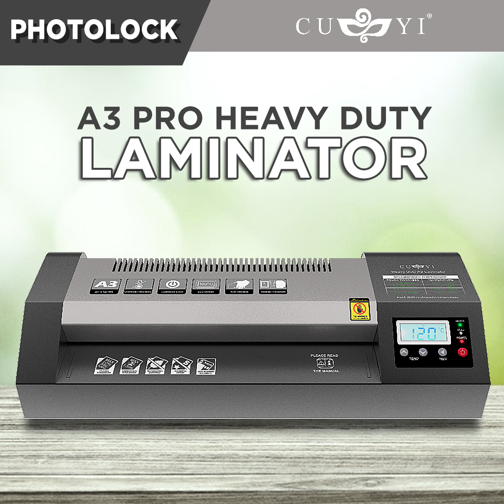 Cuyi Laminator Machine A4 A3 Size Hot Cold Reverse Function Heavy