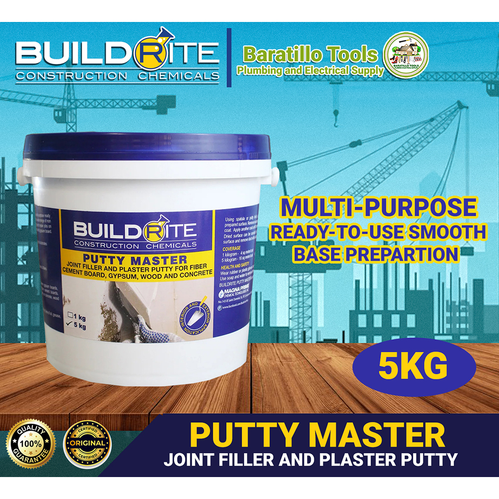 BUILDRITE PUTTY MASTER Joint Filler & Plaster Putty 5KG Shopee Philippines