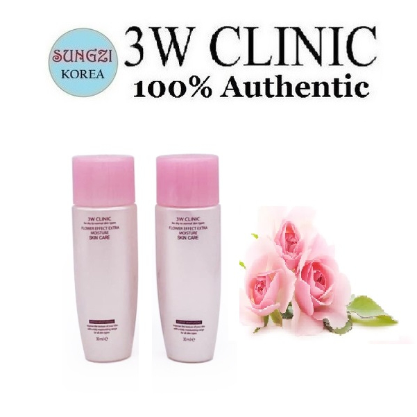 3W CLINIC Flower Effect Extra Moisturizing Skin Softener 30ml With