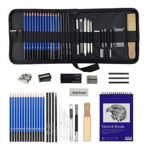 Professional Pencil Drawing Sketch Pencil Set Drawing Art Kit 24/35 ...