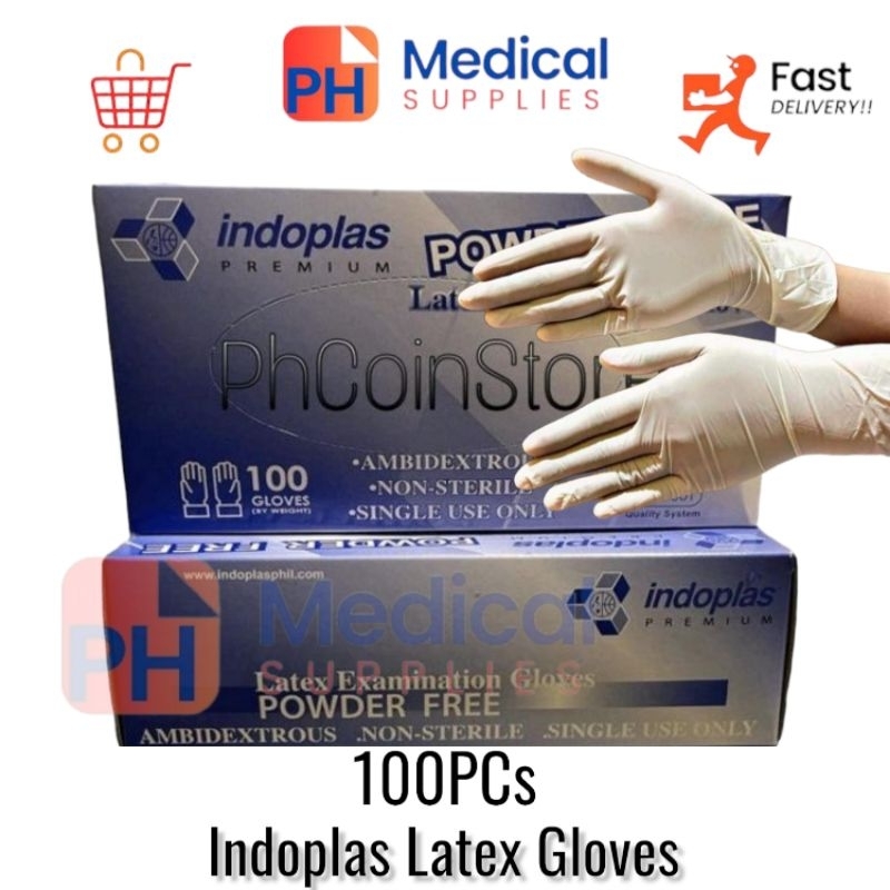 GLOMED Latex Surgical GLOVES (100PCS) and other Disposable Gloves