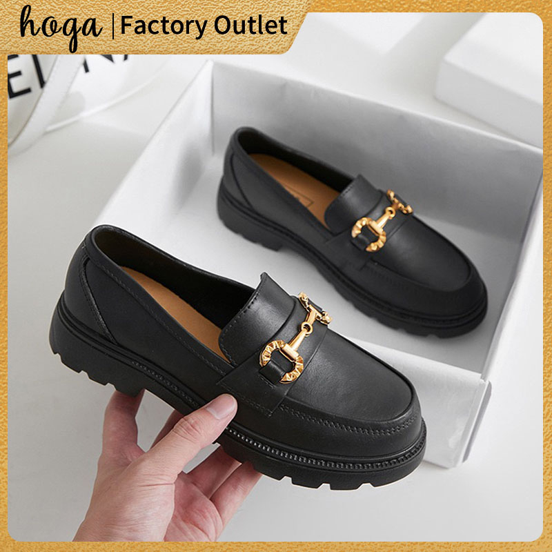 HOGA Thick-Sole Fashion Korean Loafers Shoes For Women (add 1 size ...