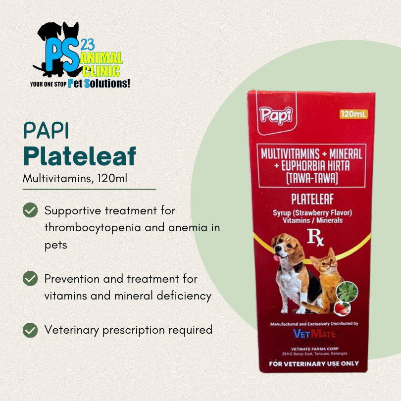 Papi Plateleaf Multivitamins for Pets 120ml Shopee Philippines