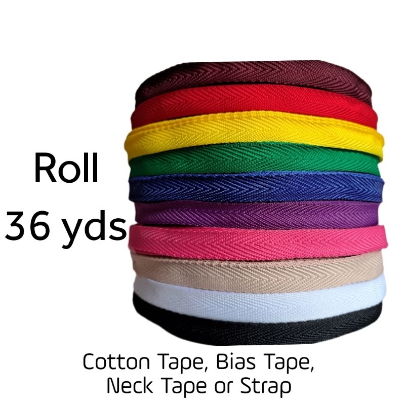 1/2" in Rolls Polyester Tape (Cotton Tape, Bias Tape, Neck Tape), Strap Shopee Philippines