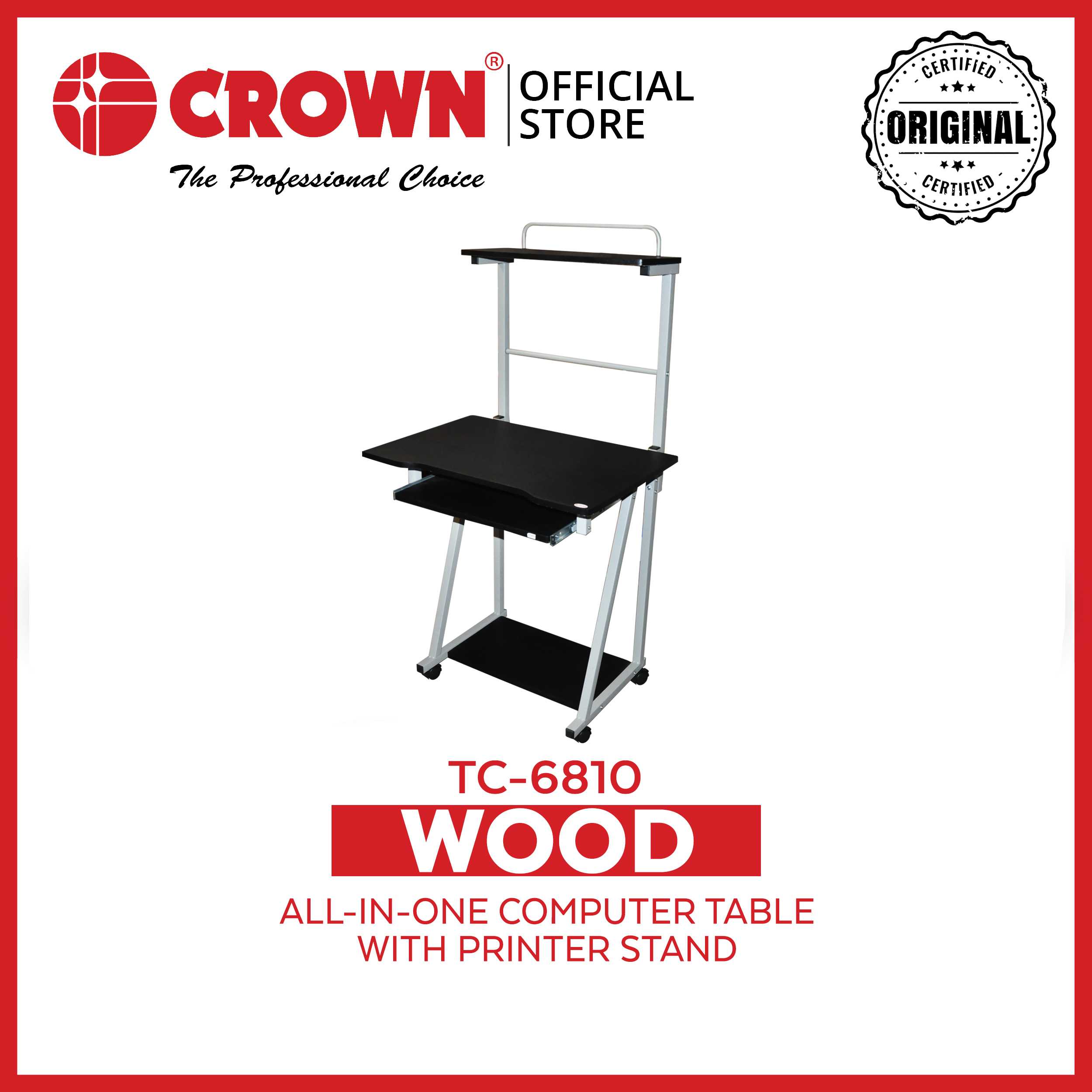 CROWN Computer Table TC6810 Shopee Philippines