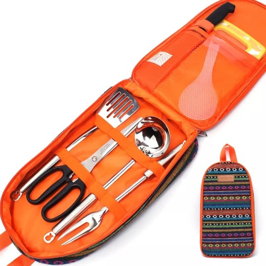 Camping Kitchen Tool Set For Pinic Cooking Storage Bag Portable ...
