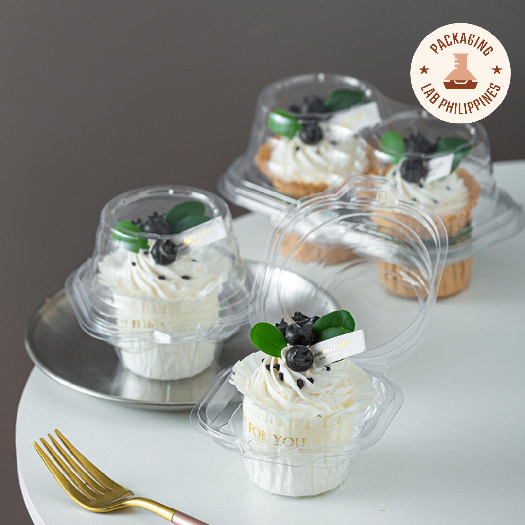 [10pcs] 1 & 2Hole Tall Thick Cupcake Clamshell for Muffins and