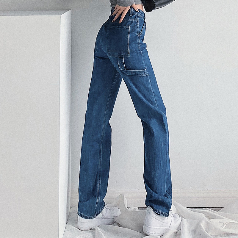 Jeans Trouser Pants For Women Wide Leg Versatile Loose Korean Style ...