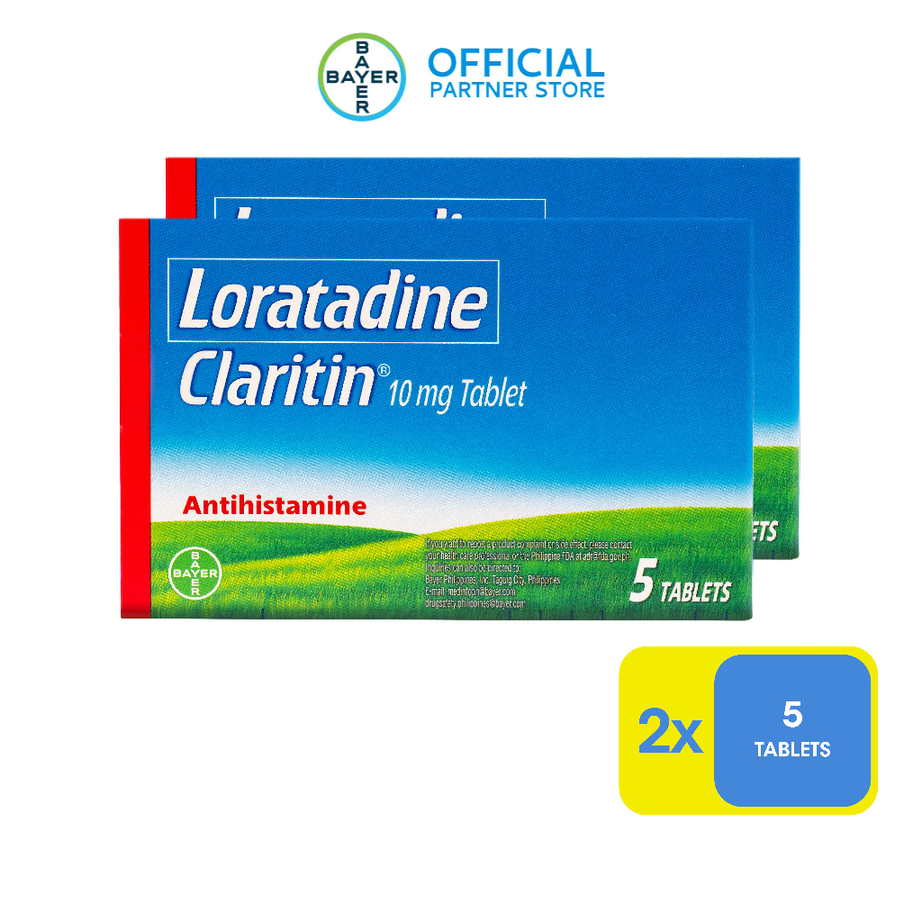 Claritin Loratadine 10mg Tablet 5s X2 | Shopee Philippines