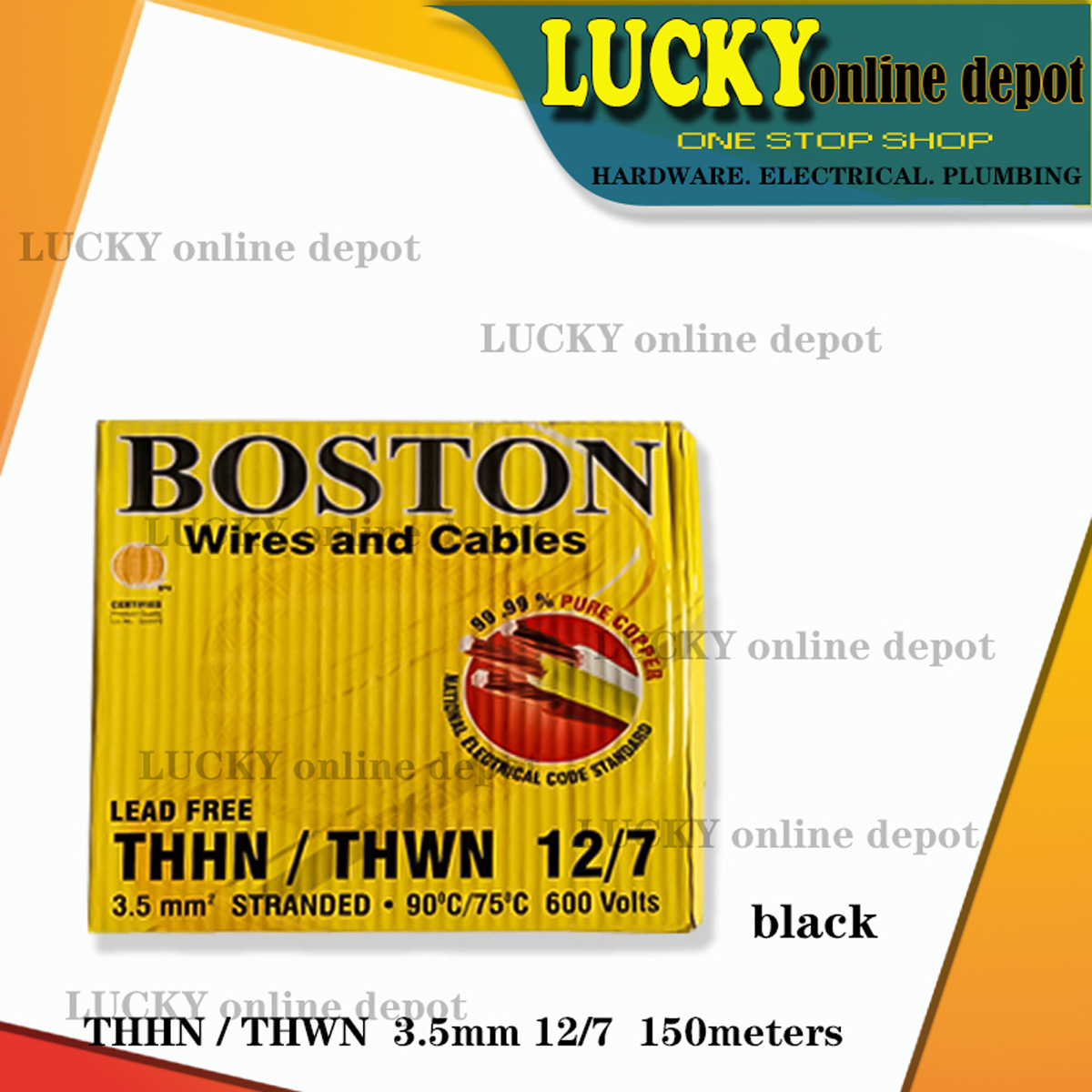 ORIGINAL BOSTON THHN/THWN 14/7, 12/7, 10/7, 8/7 ELECTRICAL STRANDED ...