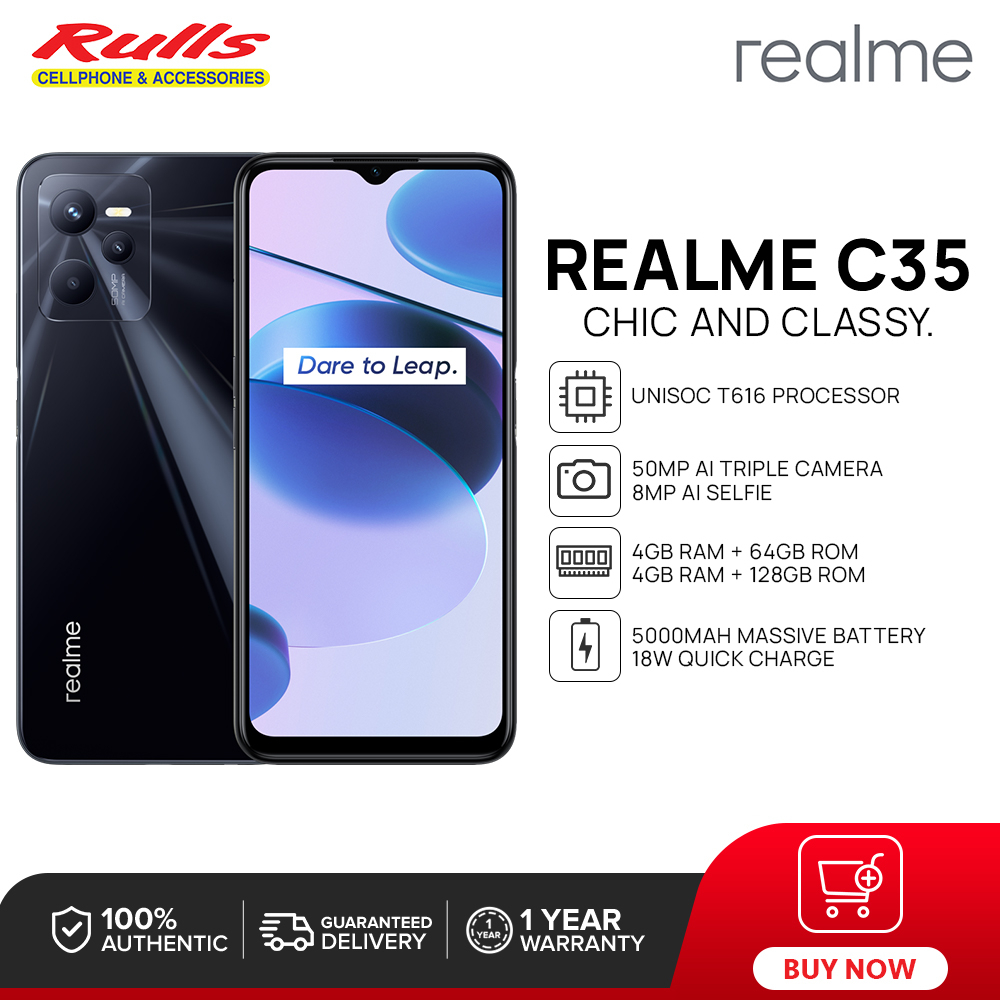 Realme C35 Cellphone | 4GB RAM+64GB/128GB ROM | 50MP AI Triple Camera ...