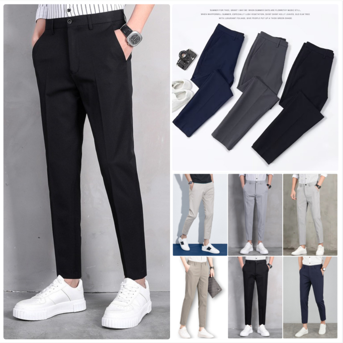 Classic Men S Casual Suit Pants 8 Colors Must Have For Fashionable And ...