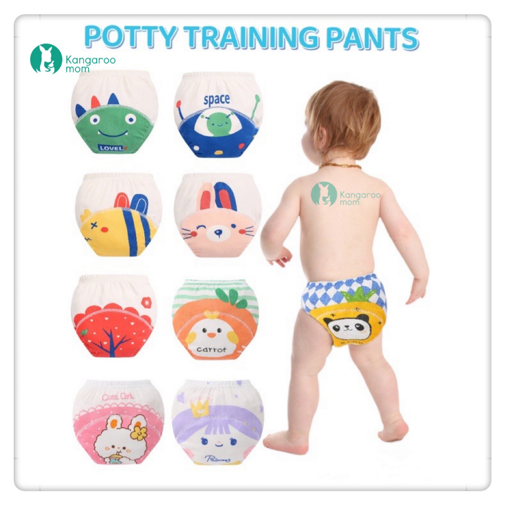 6 Layer Waterproof Reusable Cotton Baby Training Pants Infant Shorts ...