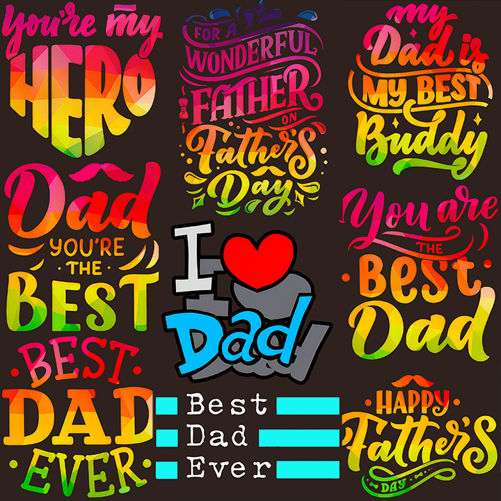 IRON ON - FATHER Designs v1 Designs A4 size print Ready to Press to any Fabric | Shopee Philippines