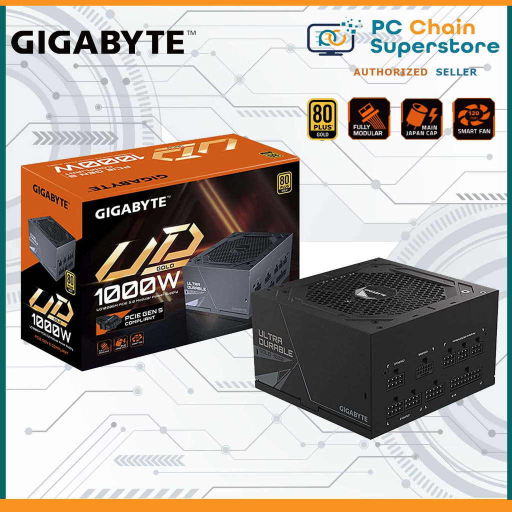 Gigabyte Ud1000gm 1000w Pcie Gen 5 80 Gold Full Modular Power Supply Gp Ud1000gm Pg5 2249