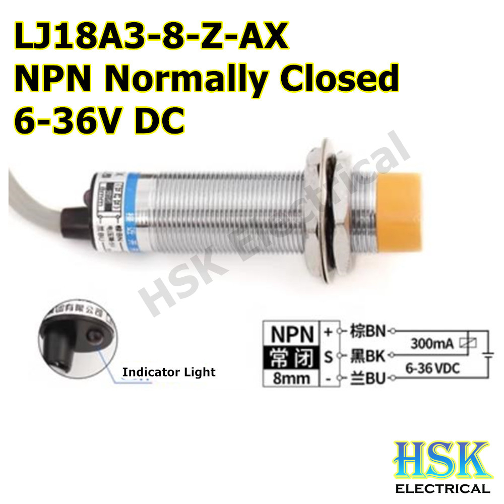 thumbnail image 2 of EPANO M18 Proximity Sensor - NPN NC 8mm Detection Range 6-36VDC | Inductive Approach Switch For Industrial Automation (2-Pack) 2 of 11