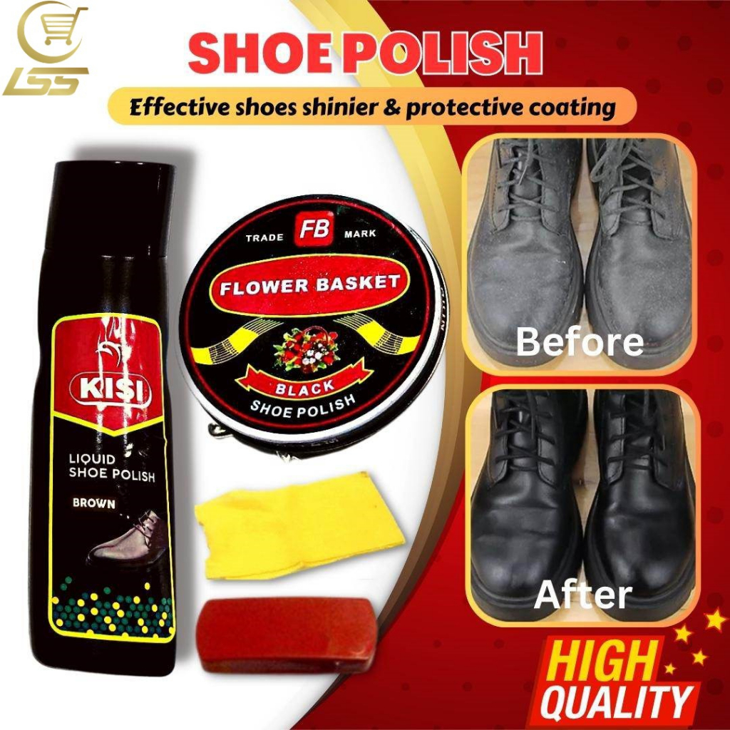 Efeq Shoe Polish Set Black Shoe Shiner For Leather Shoes Wax Cream