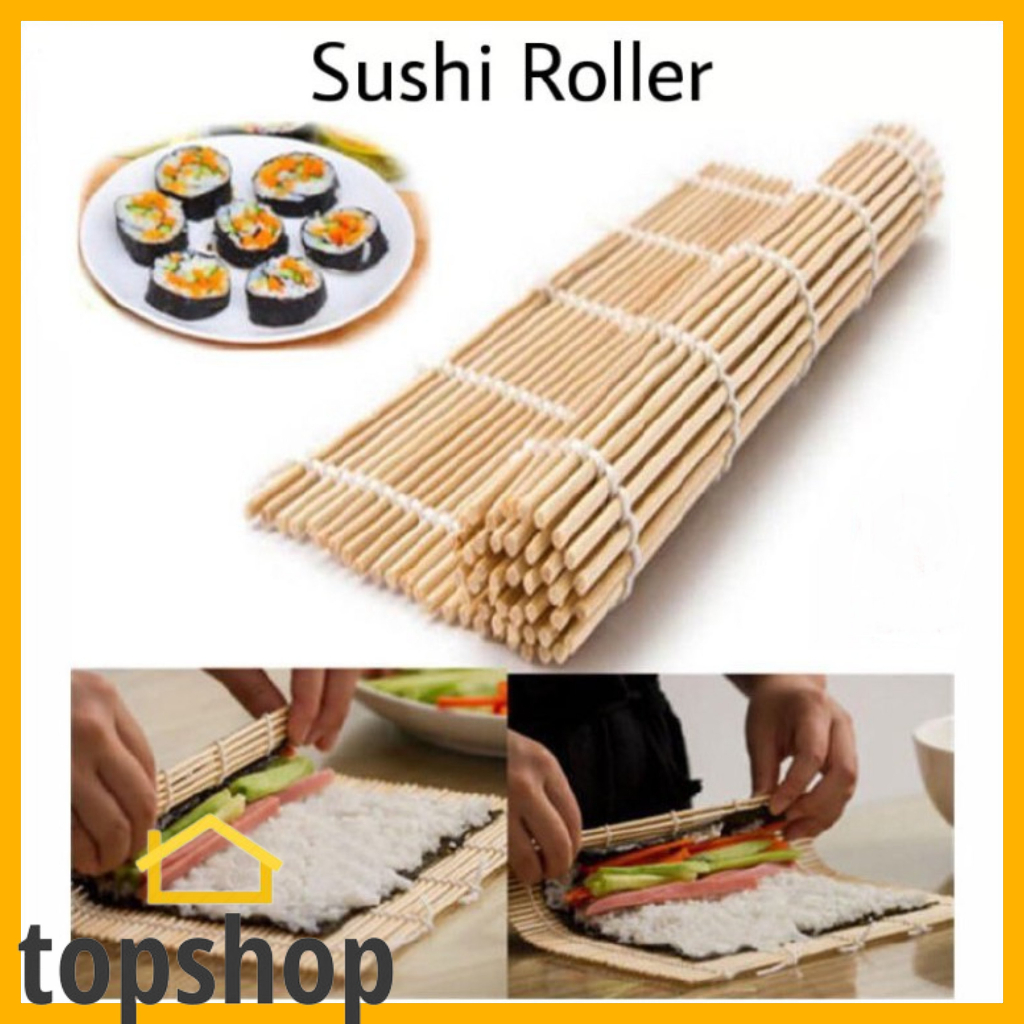 TOPSHOP Bamboo Sushi Mat Rollers Sushi Rice Rollers Hand Maker Bamboo ...
