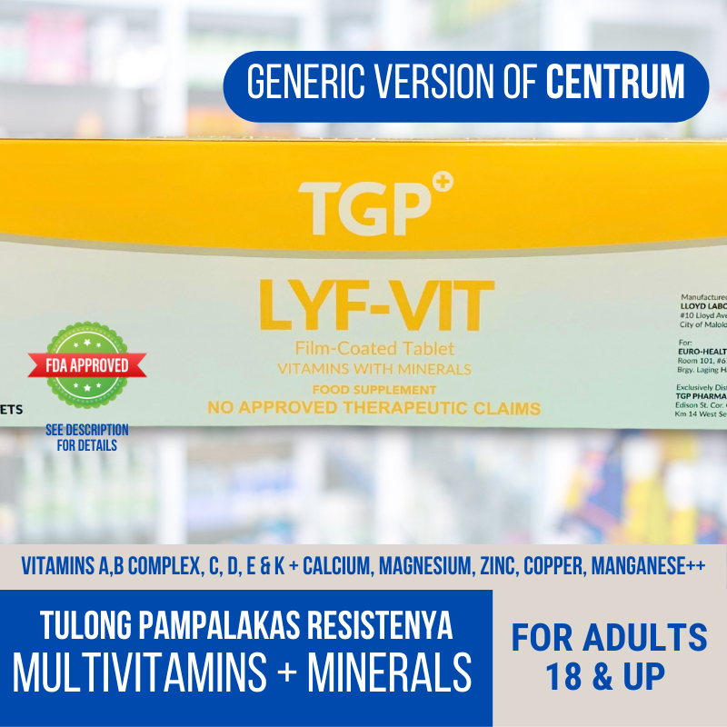 (Centrum Generic) Lyf Vit Multivitamins and Minerals Film Coated