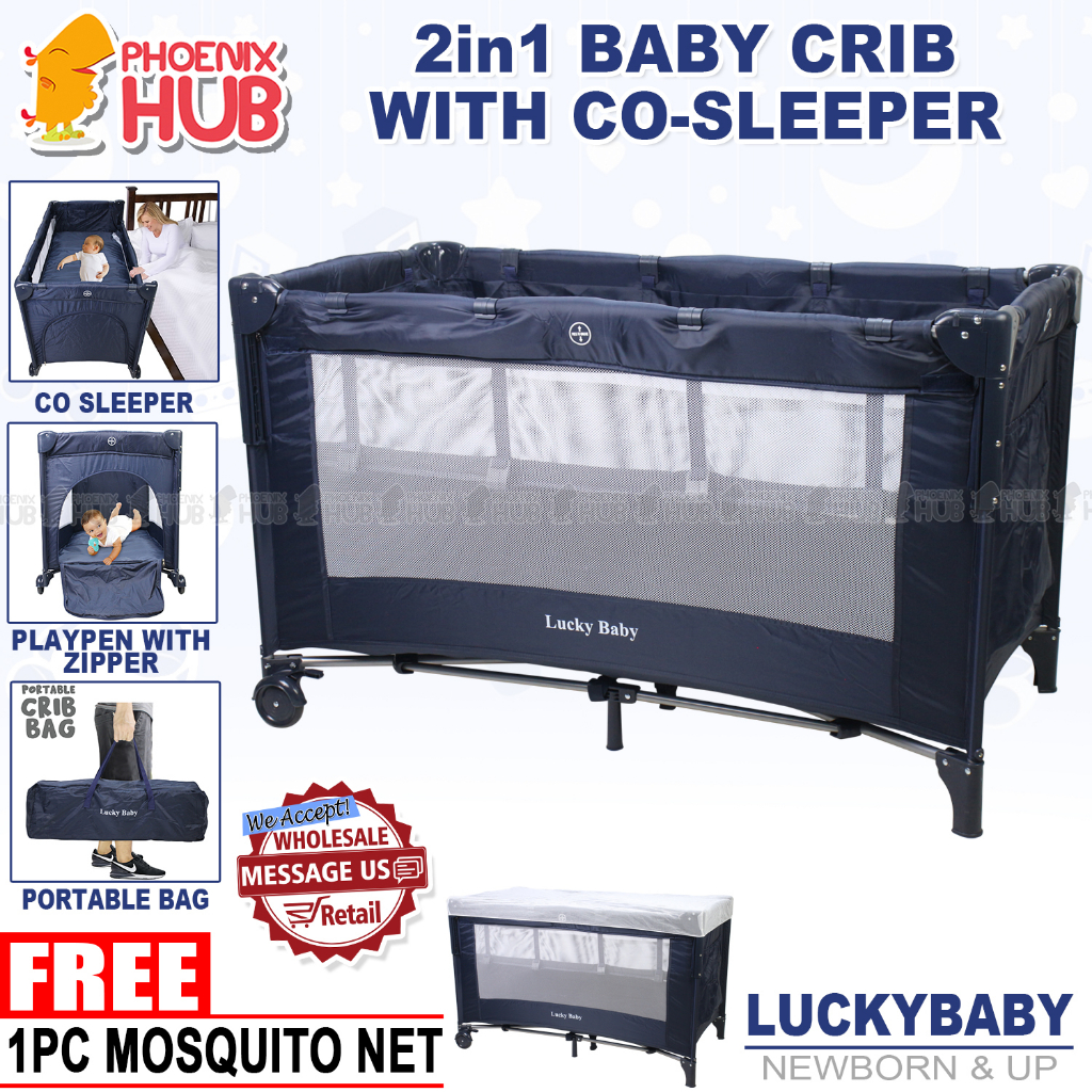 Phoenix Hub BABYHUG Baby Crib Play Yard Playpen Convertible to Co