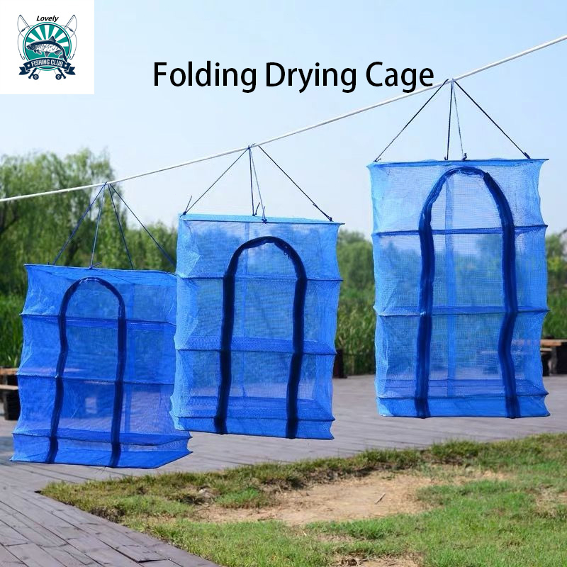 Foldable Drying Net Fish Net Drying Rack Hanging Vegetable Fish Dishes