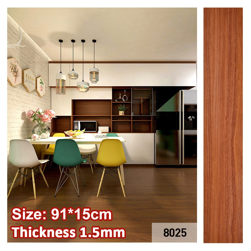 3D Vinyl floor sticker each (91cm*15cm) 1.5mm self-adhesive waterproof ...