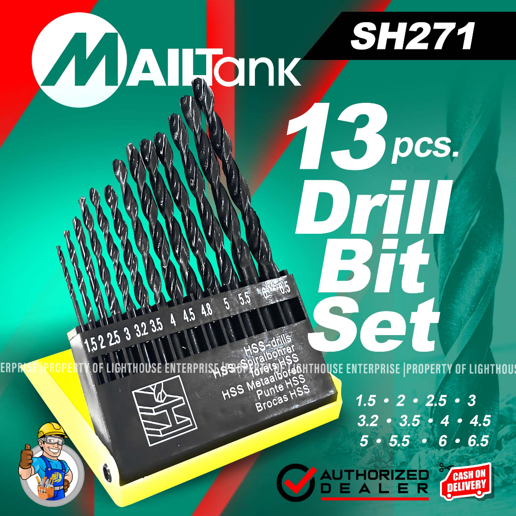 M-Aimee Hand Drill – 1/4" Capacity, Double Pinion, With 13-Piece Bit Set