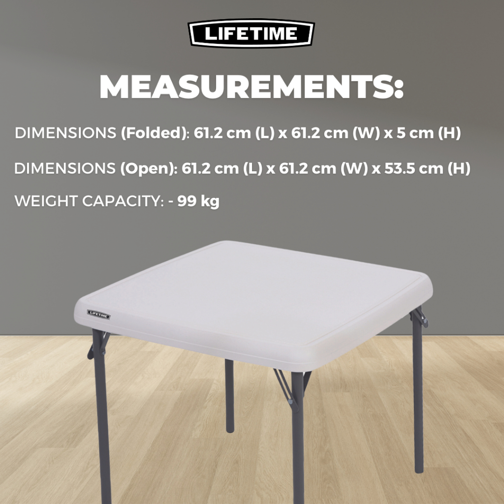 Lifetime USA Children s 24x24 Inch Square Almond Table Durable Easy to Clean Perfect for Playtime Shopee Philippines