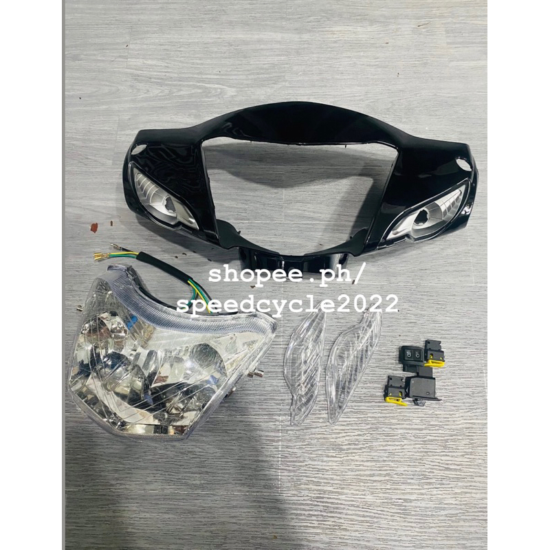 wave 100 front cowling with headlight free signal lense (drum brake