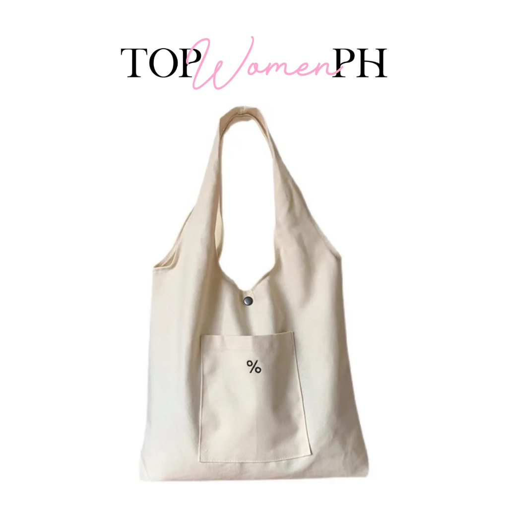 TOP WOMEN PH Korean Style Canvas shopping beach tote bag for women ...