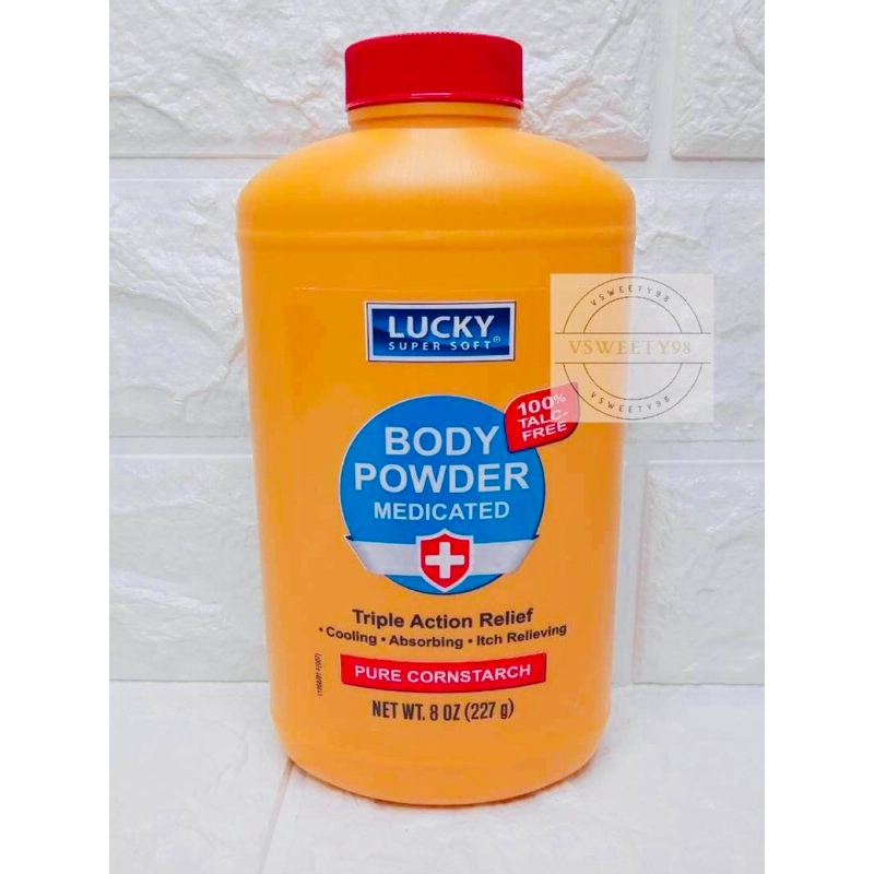 Lucky Medicated Corn Starch Body Powder (227 g) Shopee Philippines