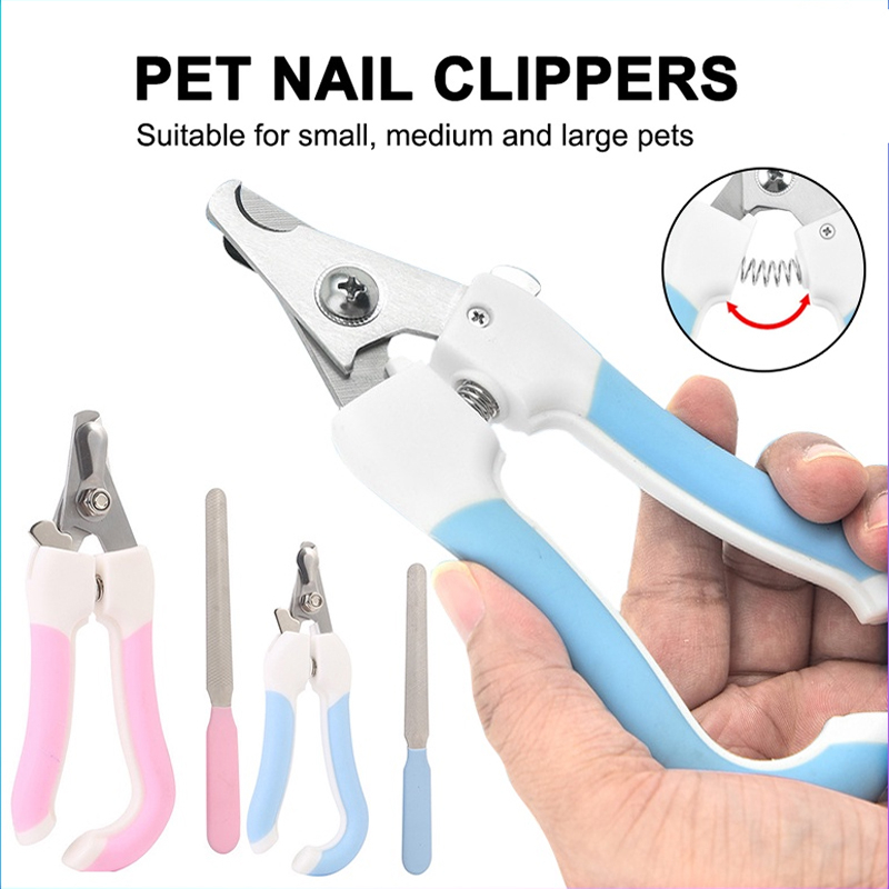 Pet Nail Clipper Dog Cat Nail Cutter Stainless Nail Clipper W/ Nail