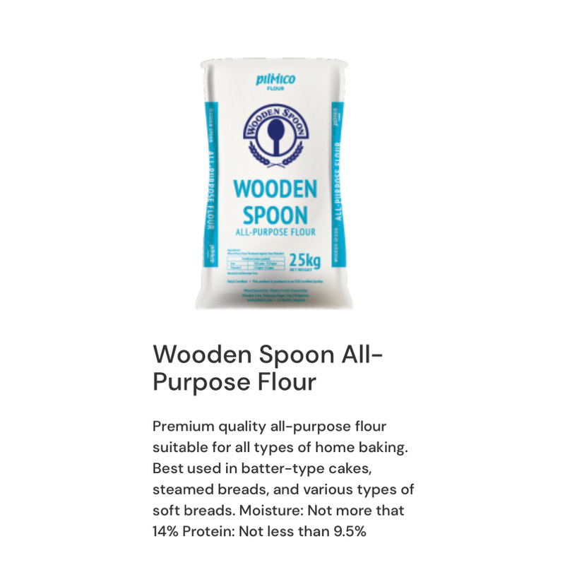 wooden spoon all purpose flour cake flour 1 kilo | Shopee Philippines