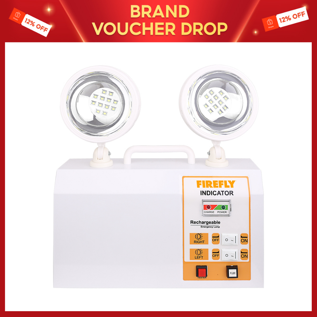 Firefly Rechargeable Twinhead Emergency Lamp - FEL201L | Shopee Philippines